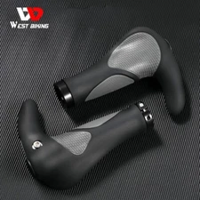 WEST BIKING Ergonomic Rubber Bike Grips Lock-on Bicycle Handlebar Grips Bar Ends