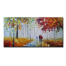 Coltello tavolozza fatto a mano paesaggio dipinto olio su tela decorazione casa arte parete