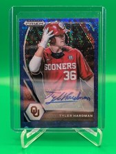 2021 Tyler Hardman Panini Prizm Draft Picks Blue Disco Rookie Auto Serial #17/25