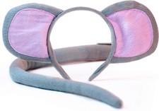 NEW Squirrel Products Mouse Headband Ears and Tail Costume Accessory Set
