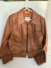 RBM Sportswear Men  s Genuine Leather Jacket RN18606 Size 44 Vintage