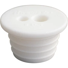 Two Hole #6.5 Brewmaster Silicone Stopper - For Glass Carboys fits Thermowell