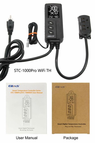Elitech STC-1000WIFI TH Digital Temp Humidity Controller Thermostat Outlet 1200W - Picture 9 of 9