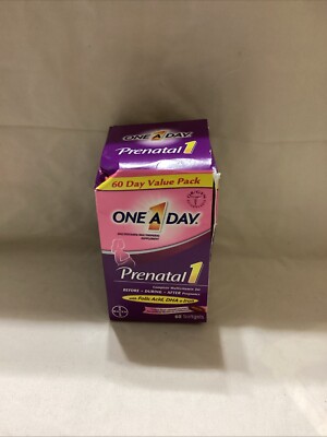 One A Day PRENATAL 1 Multivitamin, 60 Softgels Exp8/26 Box Damaged
