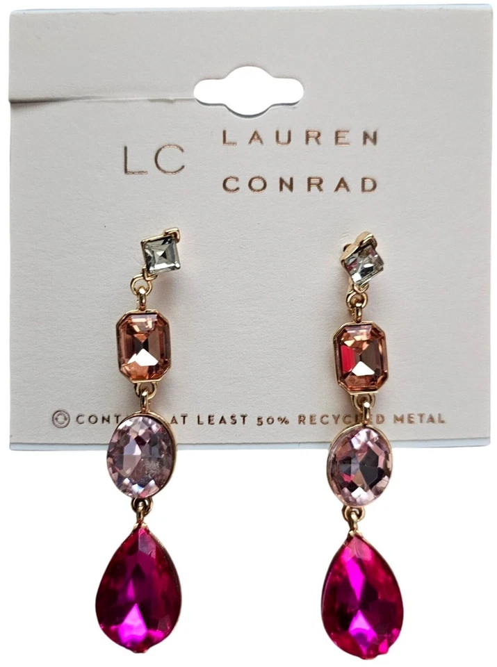 Pendientes colgantes de varias piedras Lauren Conrad Foto 3 de 4