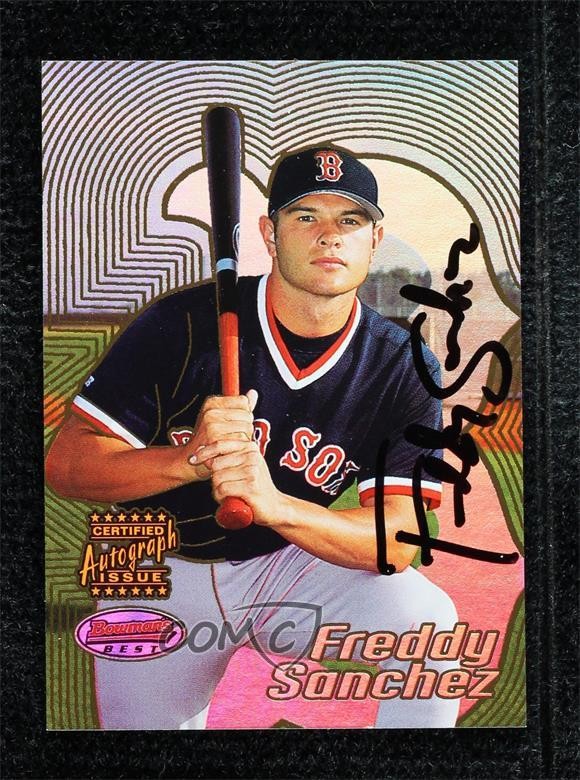 2002 Bowman's Best Auto Red Freddy Sanchez #146 Rookie Auto RC 13zo