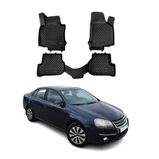 OMAC Gummimatten Fußmatten für VW Jetta 2004-2010 TPE Automatten Schwarz 4x