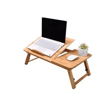 Bamboo Laptop Desk, Adjustable Portable Bamboo Laptop Table with Drawer, Fold...