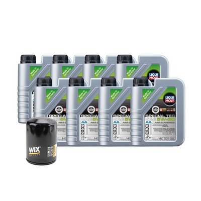 8L Liqui Moly Special Tec AA 5W-30 Wix Oil Change Kit for Land Rover V8 4.2/4.4L