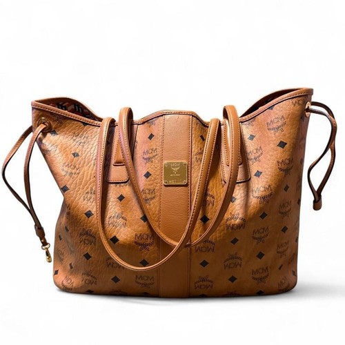 MCM Visetos Monogram Drawstring Tote Bag