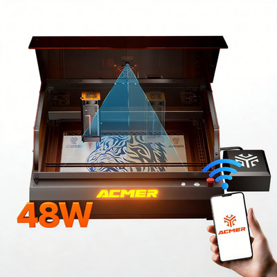 Refurbished ACMER P3 Laser Engraver 30L Air Assist, 48W & 24W Diode Laser Cutter