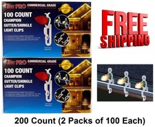 Titan Pro 200 Count Commercial Grade Gutter Clips, Shingle Clips, Light Clips