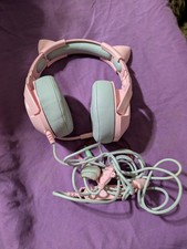 ONIKUMA K9 Pink Light Blue Cat Ear Gaming Hea...