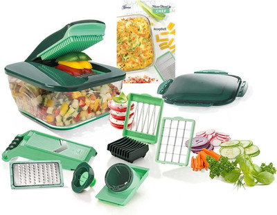 Genius Nicer Dicer Chef (15 Teile) | Obstschneider, Gemüseschneider, Zwiebelschn