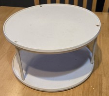 Vintage Rubbermaid Lazy Susan 2 Tier Round Spice Turntable Beige