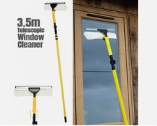 3.5m Telescopic Window Cleaner Long Reach Squeegee Extendable Pole Conservatory