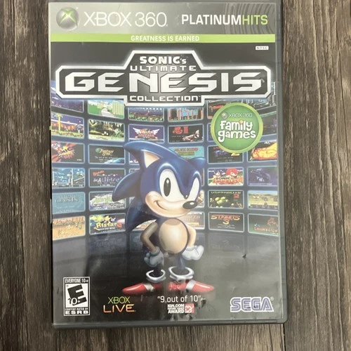 Xbox 360 Game: Sonic's Ultimate Genesis Collection (Platinum Hits) w/ Manual