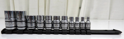 Matco Tools ADV SABCX11VA 11 Piece 1/4'', 3/8'' & 1/2'' Drive Inverted Torx Bit Set