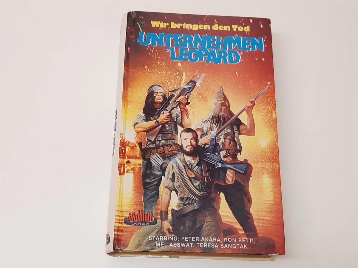 Unternehmen Leopard 1986 Uncut VHS German PAL Video Hartbox Soldier Warriors