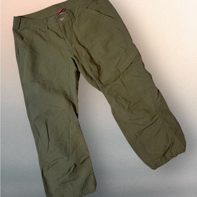 The North Face Womens Hiking Pants Green Cargo Outdoor Climbing Size 6 W08