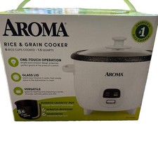 6-Cup Cooked / 1.5Qt. Bonded Granite Rice Grain Cooker, ARC-863NG