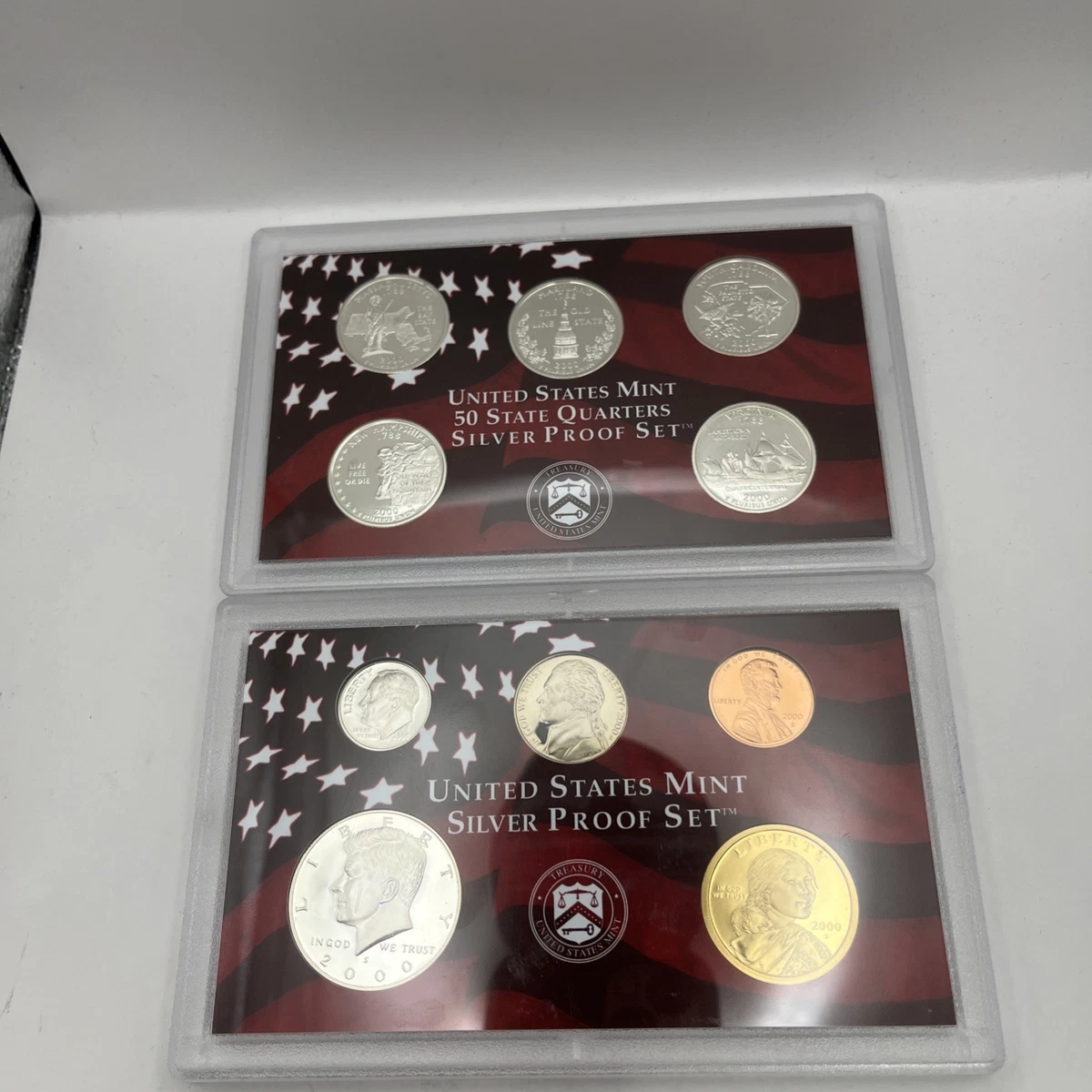 2000-S 90 % Silver 10 Coin Proof Set United States Mint -without