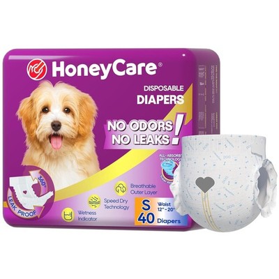 All-Absorb Small Dog Diapers, Super Absorbent 40-Pack