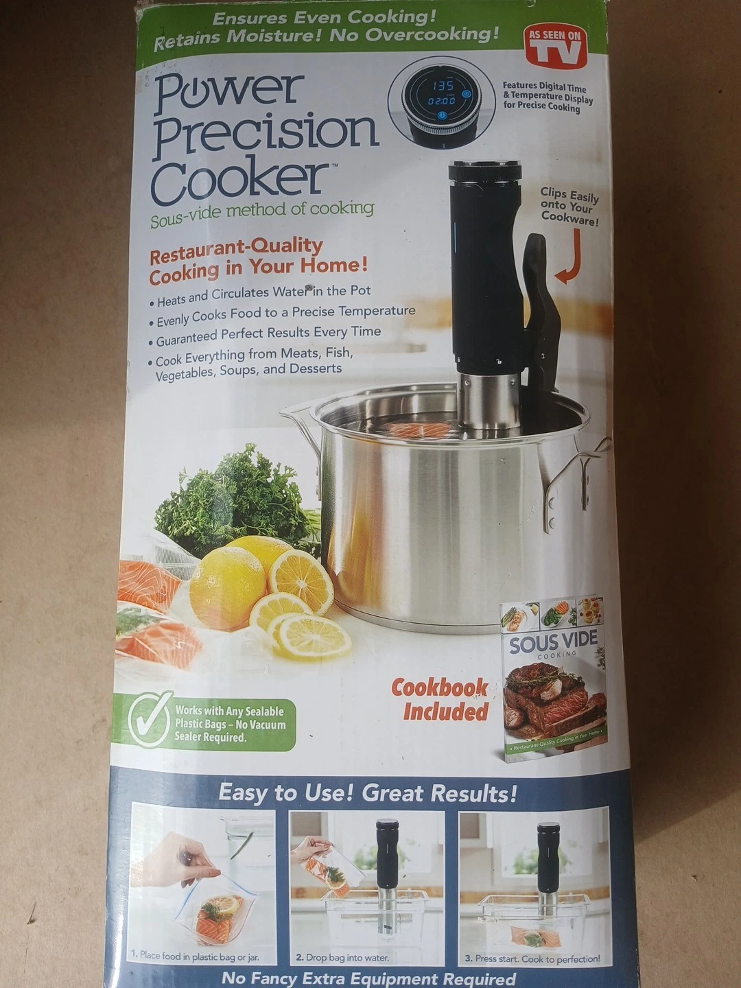 New 2017 Tristar Power Precision Cooker Quality Sous-Vide Immersion Circulator
Opens in a new window