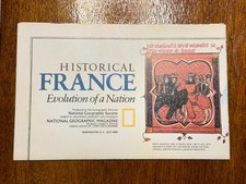 Vintage 1989 National Geographic Map Historical France Evolution of a Nation