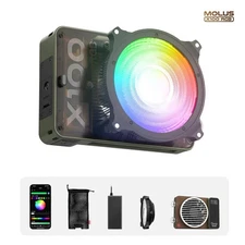 Zhiyun X100 RGB Full-Color Pocket Led Video COB Light 10000K Mini Lens Reflector