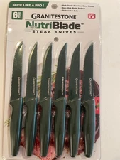 Granitestone - NutriBlade - Steak Knives - Stainless Steel - 6 Piece Easy Grip