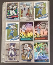 Collection of Vintage and Modern Football Trading Cards in Binder VG 75Pcs