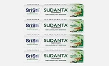 Sri Sri Tattva Sudanta Ayurvedic Herbal Toothpaste - 100g Pack of 4 QUICK SHIP