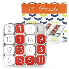 Slide Puzzle, Number Puzzle for 2.76 inches x x 1 inch, White
