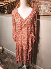 Maeve By Anthropologie Floral Print Midi Dress XS