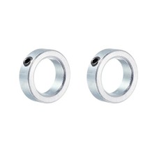 Shaft Collar 1 Inch Bore Zinc Plated Carbon Steel Clamping 2 Pack Silver