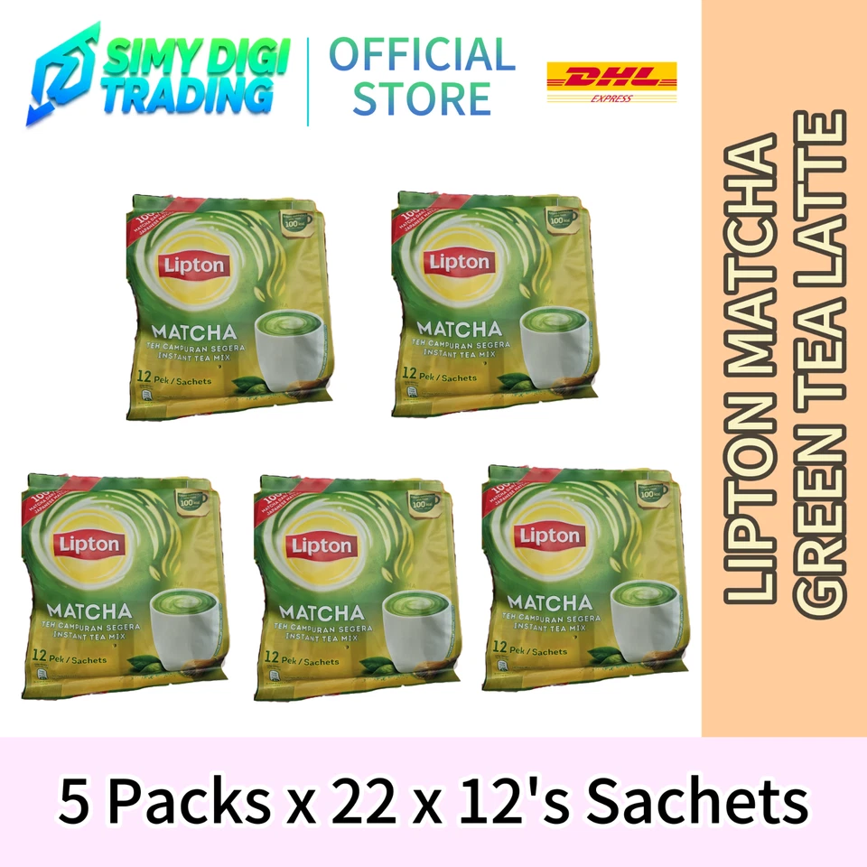 Lipton Matcha Green Tea Latte (paquete de 5) | 60 sobres Foto 2 de 4