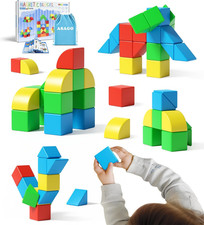Magnetic Blocks for Toddlers, Kids Building Toys, Creative Stacking Colorful Sen
