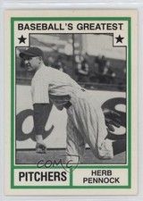 1982 Baseball's Greatest Pitchers White Back Herb Pennock (No MLB Logo) HOF 0b0