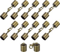 Kettenverschluss 10Mm Lederkordel Endkappen Mit KarabinerverschlüSsen 10 StüCk