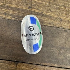 Vintage Miyata Bicycle Head Badge Made in Japan Classic Bike Emblem Retro Part