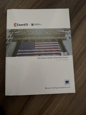 Training Consultants Securities Industry Essentials Exam Prep Textbook Sie