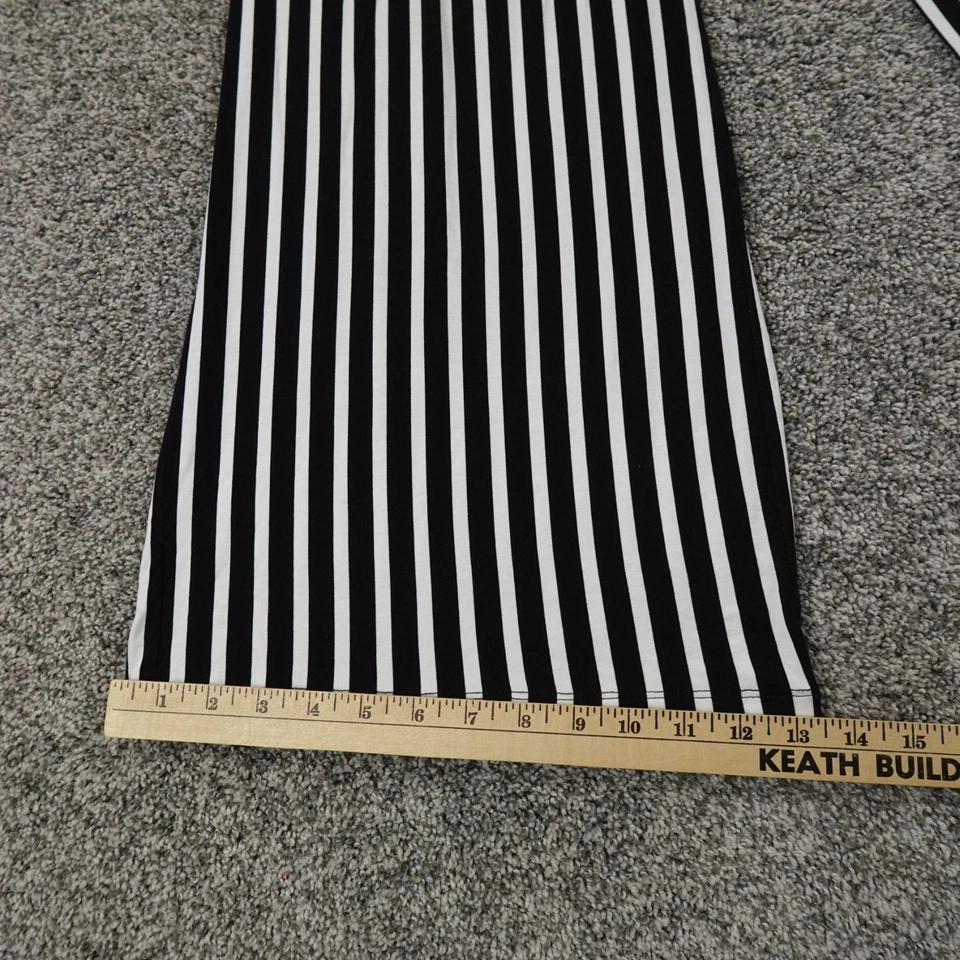 Pantalones Ralph Lauren para mujer S negros blancos pierna ancha holgados tiro alto boho Foto 3 de 4