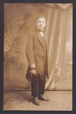 UNITED STATES, RPPC Postcard, Young man