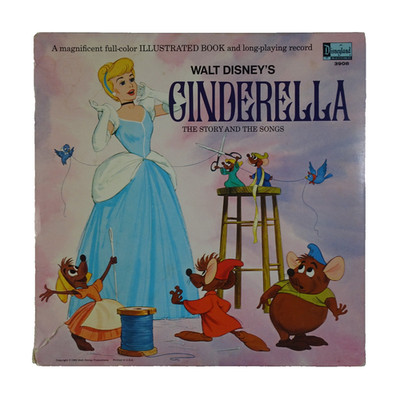 Walt Disney's Cinderella The Story And The Songs LP 1969 Vinyl Album & Storybook