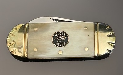 Ocoee River Cutlery Sunfish Pocket Knife OC-5100XH Ox Horn Handle w/ Box NOS
