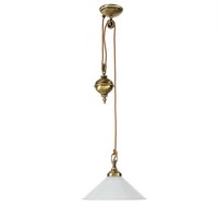 HäNgeleuchte Pendelleuchte Esstisch Glas Messing Ø25Cm Verstellbar E27 Premium
