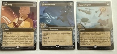 Sol Ring Arcane Signet Swiftfoot Boots Showcase Bundle 3 Avatar Promos MtG Lot