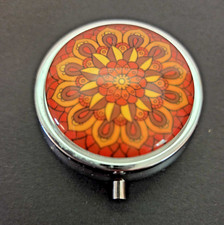 Pill Box Aluminum Glass Mirrored 472190 Gift Gallery