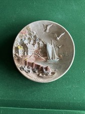 Pair Of Vintage Wall Hanging 3d Colorful Plates